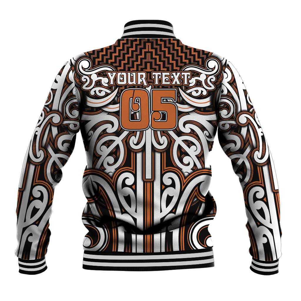Custom Aotearoa Waikato Baseball Jacket Maori Tribal Pattern Mix Poutama LT05 - Polynesian Pride