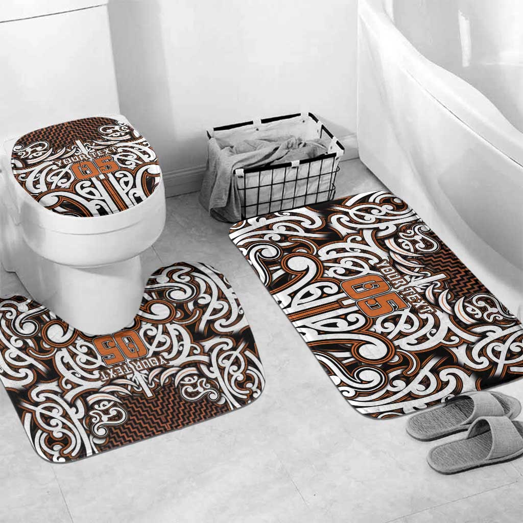 Custom Aotearoa Waikato Bathroom Set Maori Tribal Pattern Mix Poutama