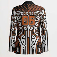 Custom Aotearoa Waikato Blazer Maori Tribal Pattern Mix Poutama LT05 - Polynesian Pride