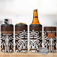 Custom Aotearoa Waikato 4 in 1 Can Cooler Tumbler Maori Tribal Pattern Mix Poutama LT05 - Polynesian Pride