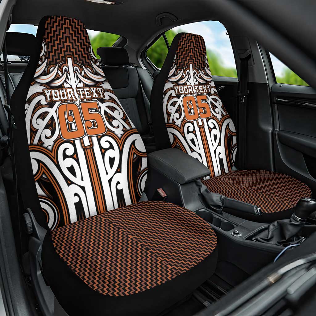 Custom Aotearoa Waikato Car Seat Cover Maori Tribal Pattern Mix Poutama