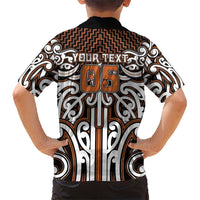Custom Aotearoa Waikato Family Matching Mermaid Dress and Hawaiian Shirt Maori Tribal Pattern Mix Poutama
