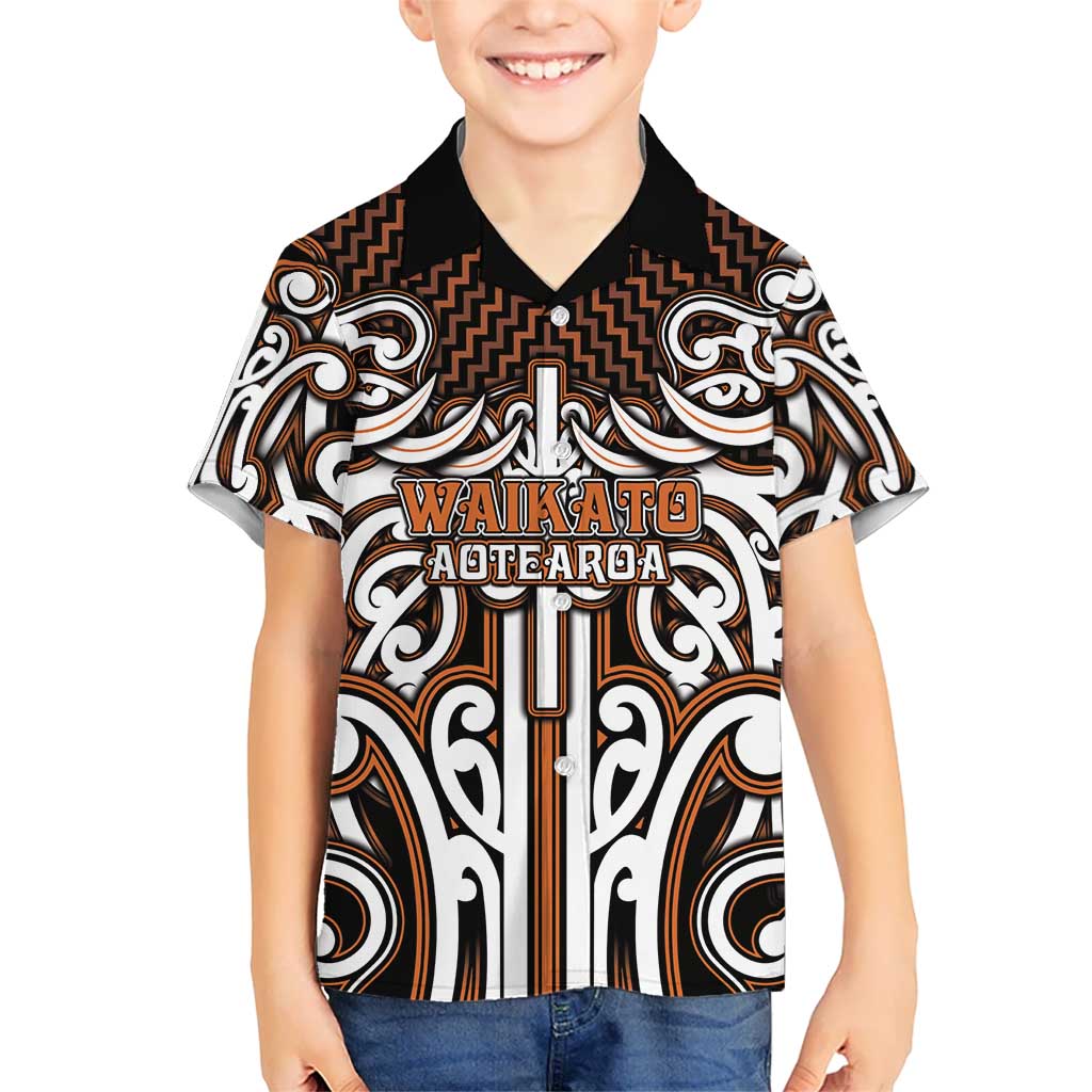 Custom Aotearoa Waikato Hawaiian Shirt Maori Tribal Pattern Mix Poutama LT05 - Polynesian Pride