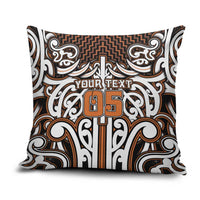Custom Aotearoa Waikato Pillow Cover Maori Tribal Pattern Mix Poutama