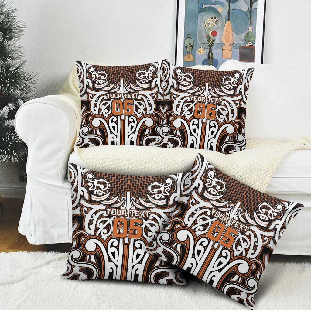 Custom Aotearoa Waikato Pillow Cover Maori Tribal Pattern Mix Poutama