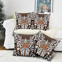 Custom Aotearoa Waikato Pillow Cover Maori Tribal Pattern Mix Poutama