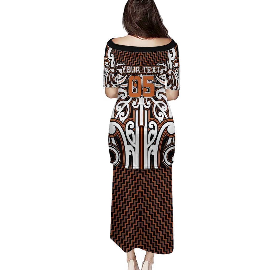 Custom Aotearoa Waikato Puletasi Maori Tribal Pattern Mix Poutama LT05 - Polynesian Pride