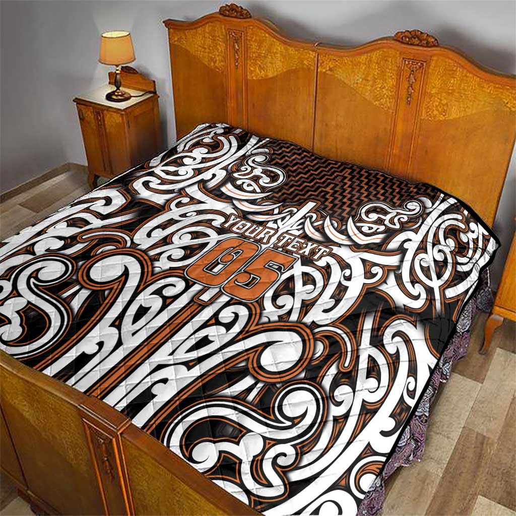 Custom Aotearoa Waikato Quilt Maori Tribal Pattern Mix Poutama LT05 - Polynesian Pride