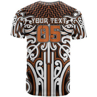 Custom Aotearoa Waikato T Shirt Maori Tribal Pattern Mix Poutama