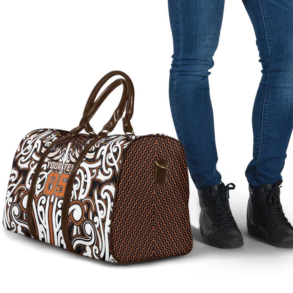 Custom Aotearoa Waikato Travel Bag Maori Tribal Pattern Mix Poutama LT05 - Polynesian Pride
