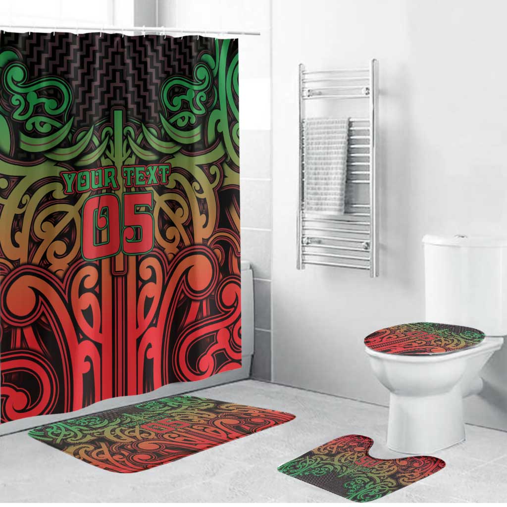 Custom Aotearoa Tuhoe Bathroom Set Maori Tribal Pattern Mix Poutama