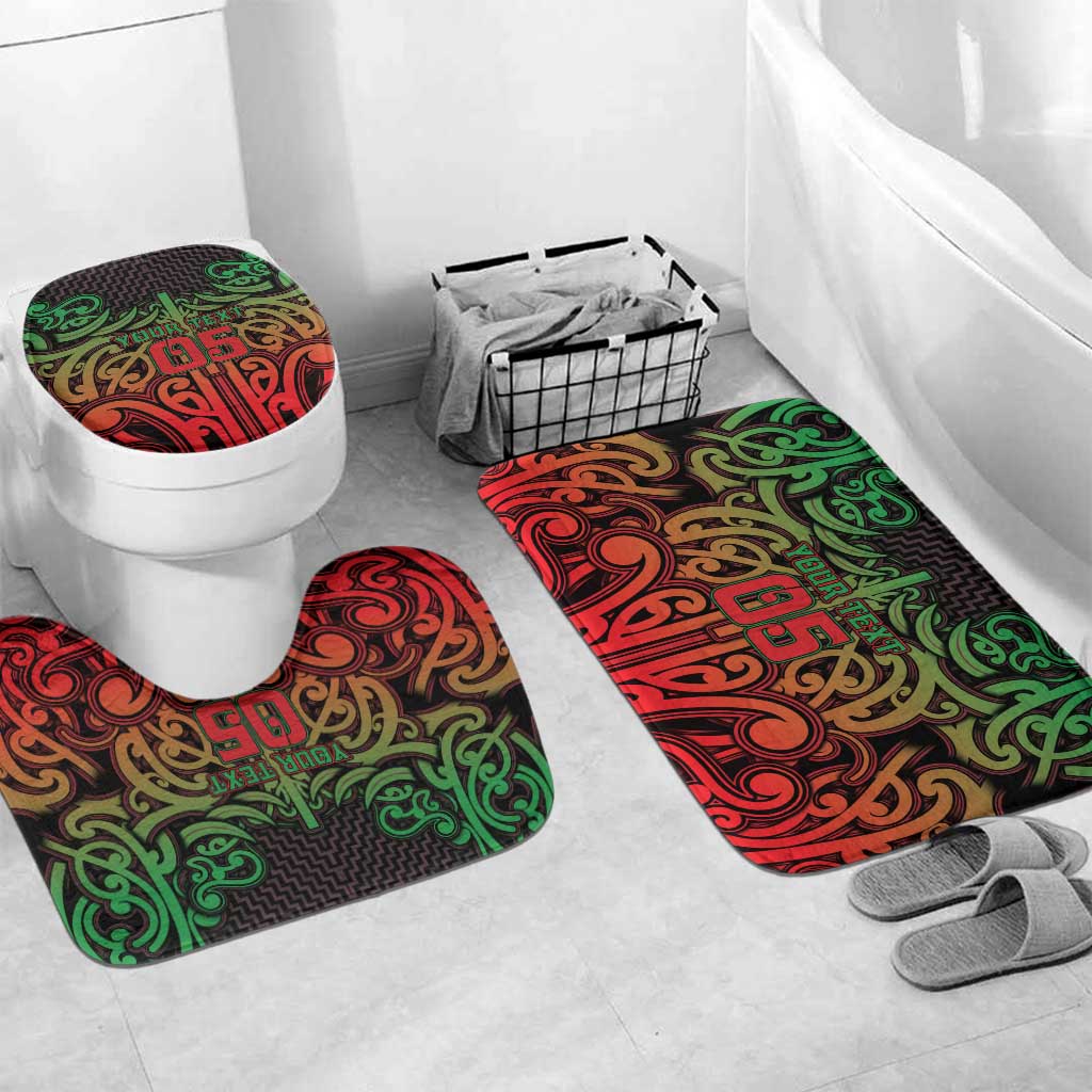 Custom Aotearoa Tuhoe Bathroom Set Maori Tribal Pattern Mix Poutama