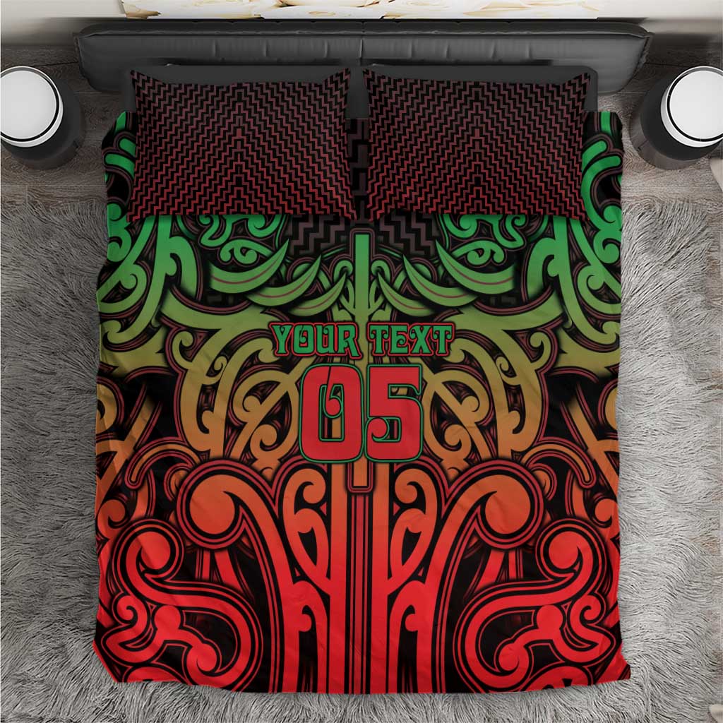 Custom Aotearoa Tuhoe Bedding Set Maori Tribal Pattern Mix Poutama