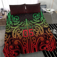 Custom Aotearoa Tuhoe Bedding Set Maori Tribal Pattern Mix Poutama
