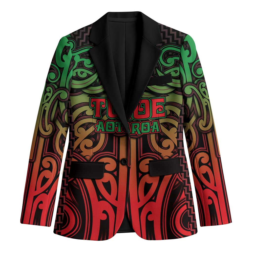 Custom Aotearoa Tuhoe Blazer Maori Tribal Pattern Mix Poutama