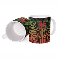 Custom Aotearoa Tuhoe Ceramic Mug Maori Tribal Pattern Mix Poutama