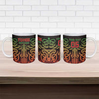 Custom Aotearoa Tuhoe Ceramic Mug Maori Tribal Pattern Mix Poutama