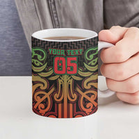 Custom Aotearoa Tuhoe Ceramic Mug Maori Tribal Pattern Mix Poutama