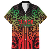Custom Aotearoa Tuhoe Family Matching Mermaid Dress and Hawaiian Shirt Maori Tribal Pattern Mix Poutama