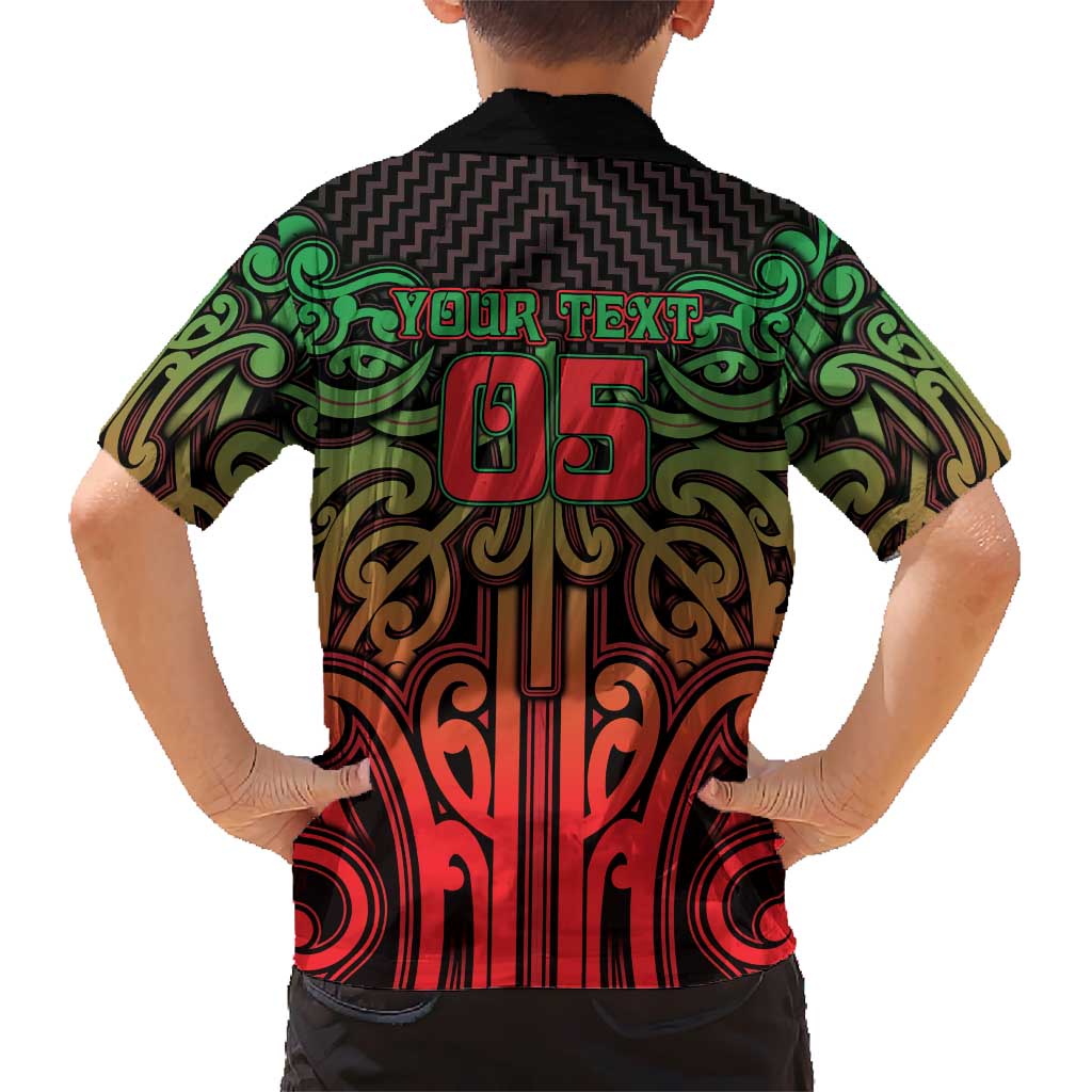 Custom Aotearoa Tuhoe Family Matching Summer Maxi Dress and Hawaiian Shirt Maori Tribal Pattern Mix Poutama