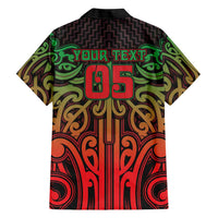 Custom Aotearoa Tuhoe Family Matching Summer Maxi Dress and Hawaiian Shirt Maori Tribal Pattern Mix Poutama