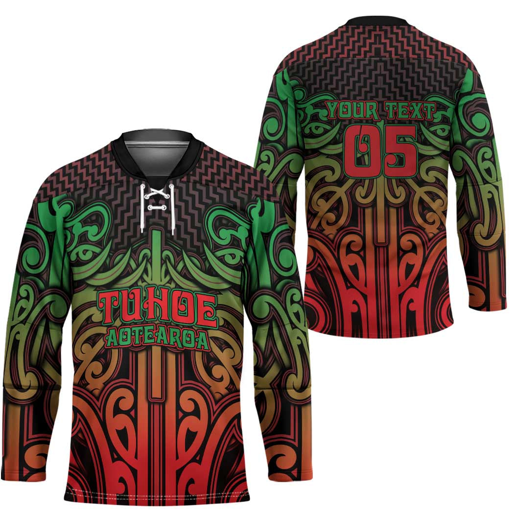 Custom Aotearoa Tuhoe Hockey Jersey Maori Tribal Pattern Mix Poutama LT05 - Polynesian Pride
