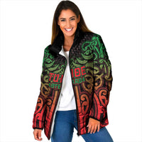 Custom Aotearoa Tuhoe Padded Jacket Maori Tribal Pattern Mix Poutama