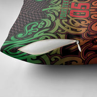Custom Aotearoa Tuhoe Pillow Cover Maori Tribal Pattern Mix Poutama