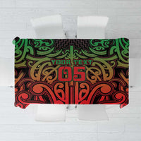 Custom Aotearoa Tuhoe Tablecloth Maori Tribal Pattern Mix Poutama