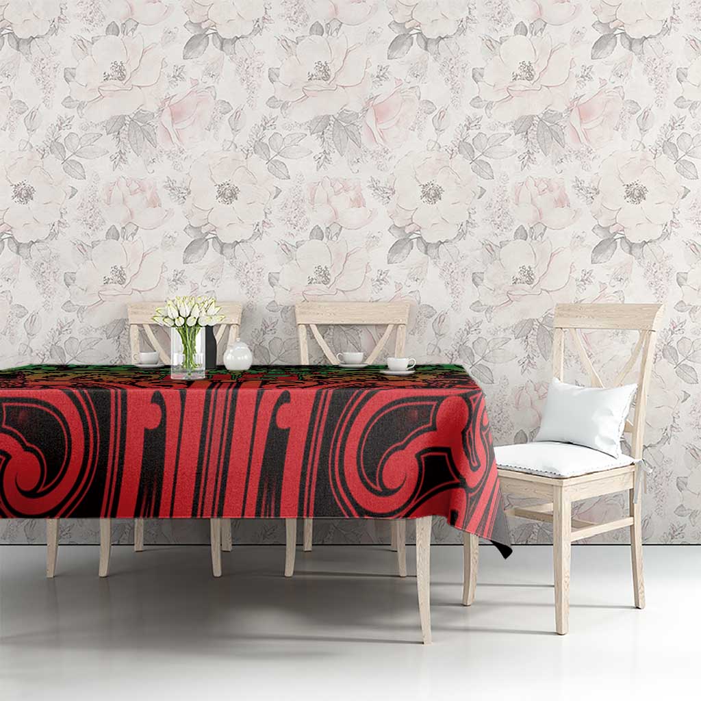 Custom Aotearoa Tuhoe Tablecloth Maori Tribal Pattern Mix Poutama