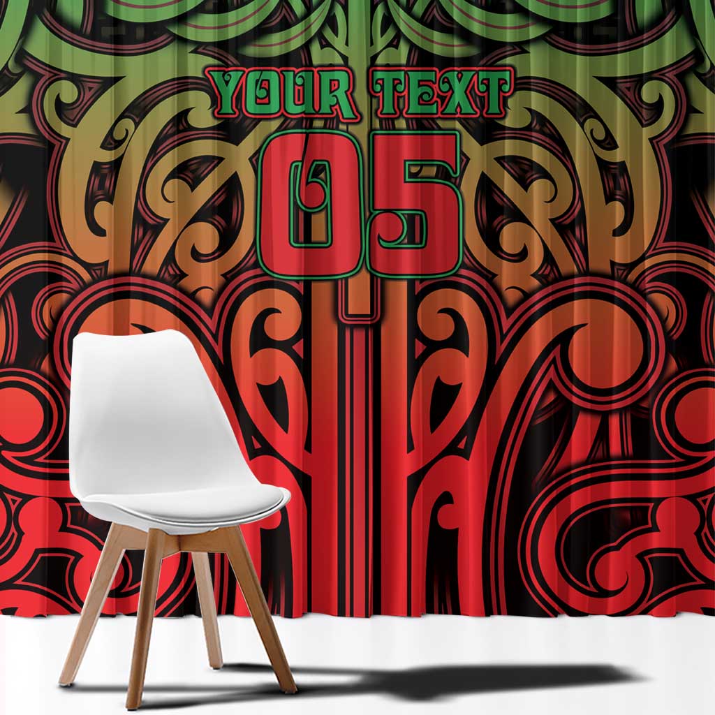 Custom Aotearoa Tuhoe Window Curtain Maori Tribal Pattern Mix Poutama