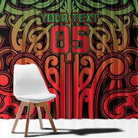 Custom Aotearoa Tuhoe Window Curtain Maori Tribal Pattern Mix Poutama