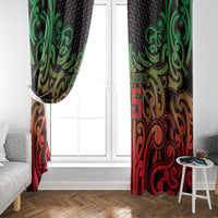 Custom Aotearoa Tuhoe Window Curtain Maori Tribal Pattern Mix Poutama