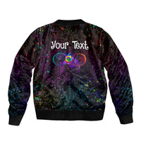 I See Your True Colors Personalised Bomber Jacket Autism Awareness