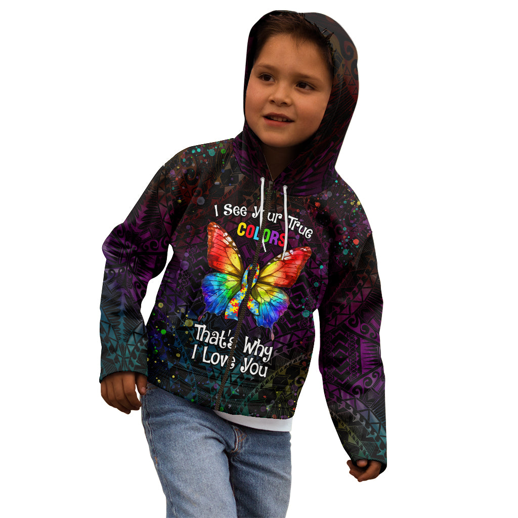 I See Your True Colors Personalised Kid Hoodie Autism Awareness