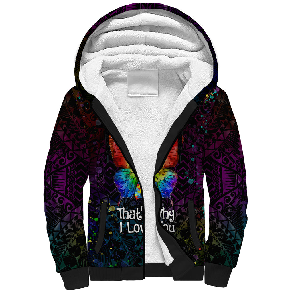 I See Your True Colors Personalised Sherpa Hoodie Autism Awareness