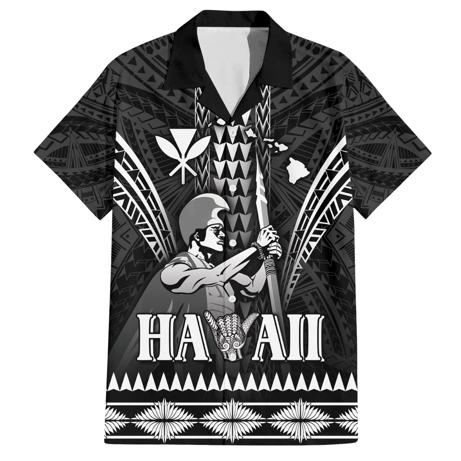 Personalised Hawaii Happy King Kamehameha Day Hawaiian Shirt Kakau Pattern