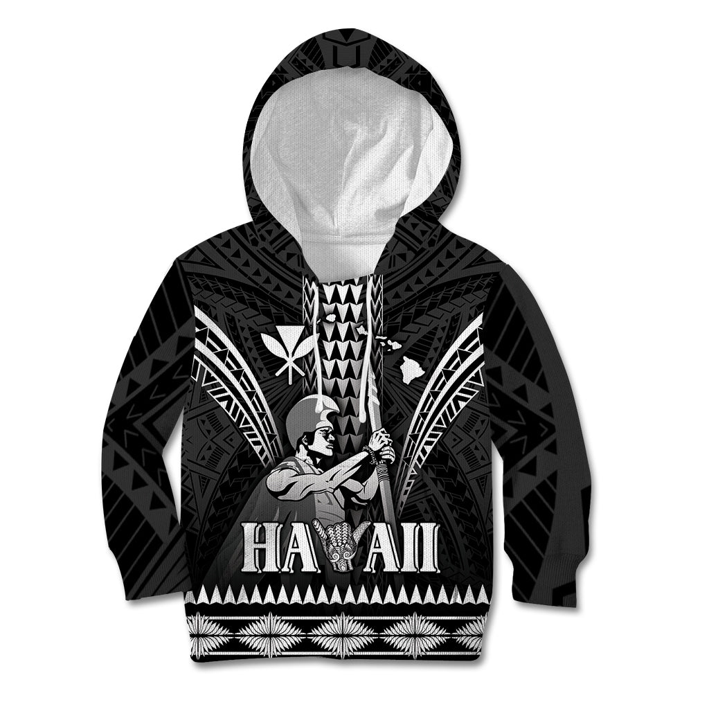 Personalised Hawaii Happy King Kamehameha Day Kid Hoodie Kakau Pattern