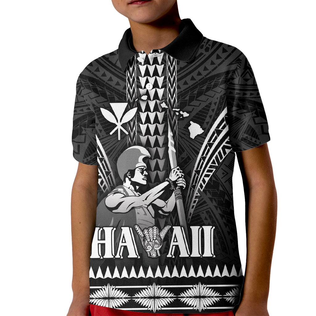 Personalised Hawaii Happy King Kamehameha Day Kid Polo Shirt Kakau Pattern