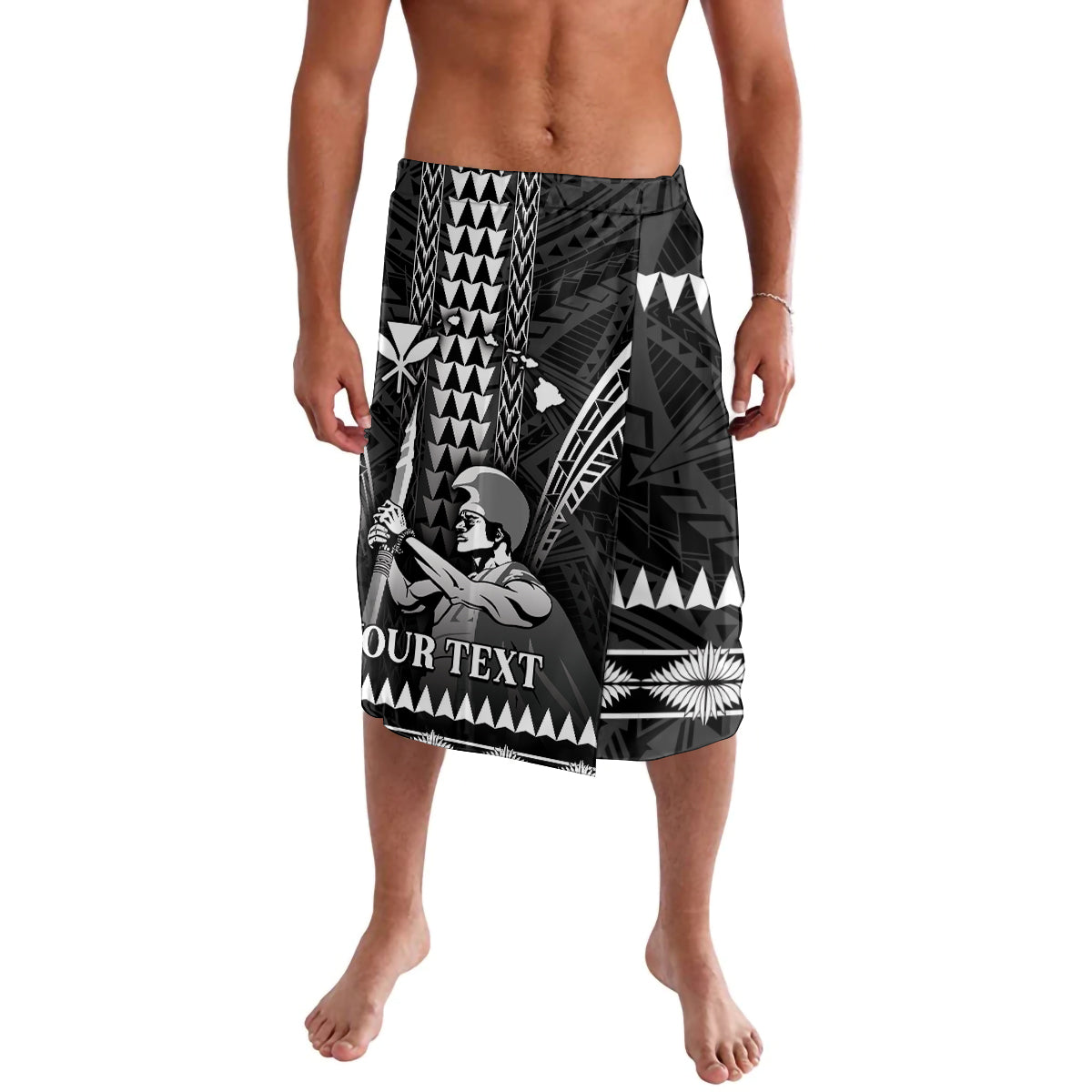 Personalised Hawaii Happy King Kamehameha Day Lavalava Kakau Pattern