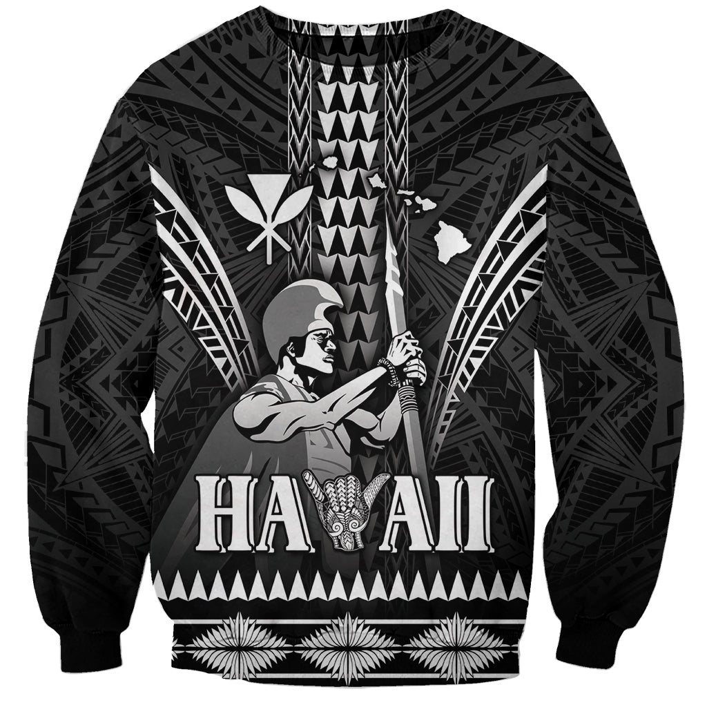 Personalised Hawaii Happy King Kamehameha Day Sweatshirt Kakau Pattern