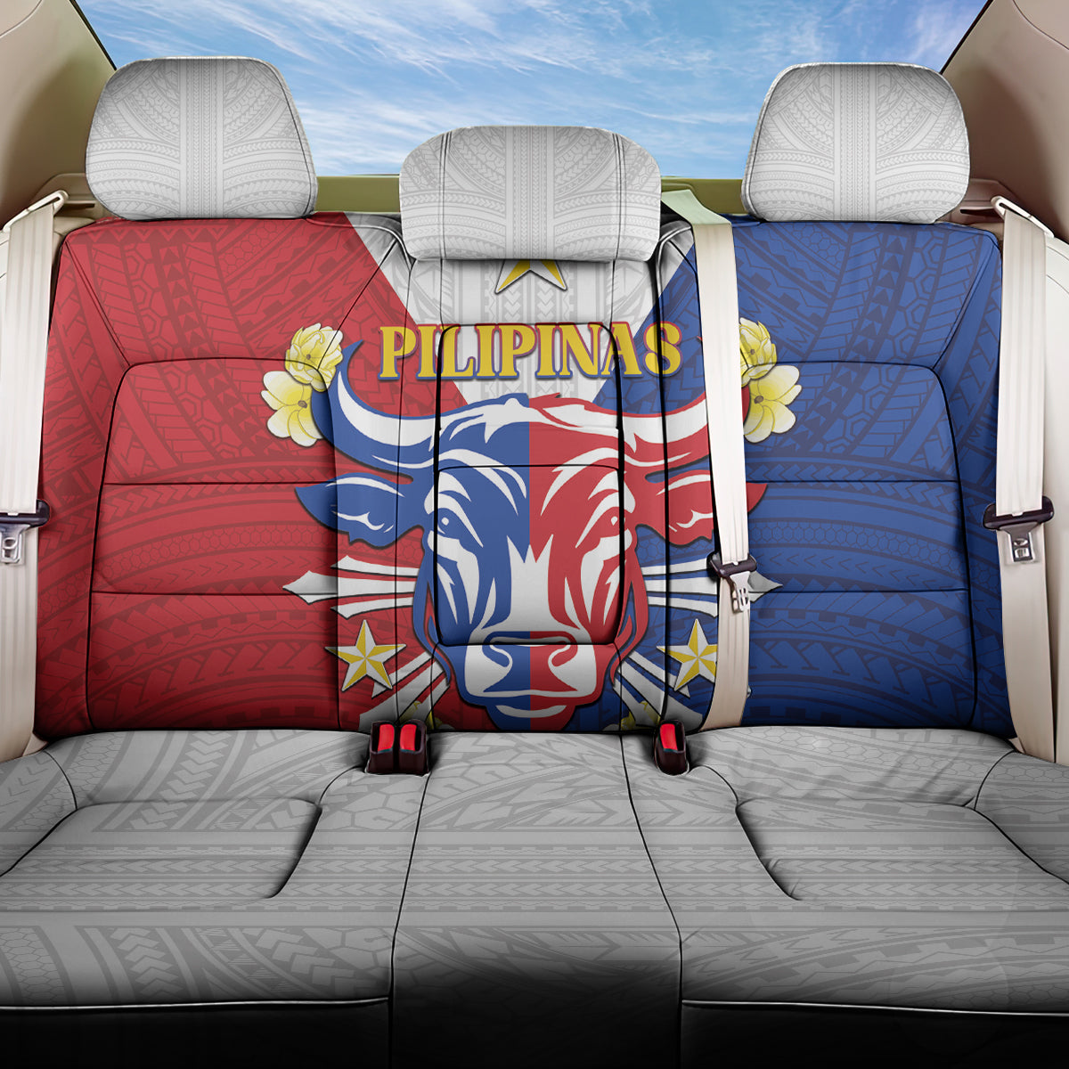 Philippines Independence Day Back Car Seat Cover Maligayang Araw ng Kalayaan Filipino Carabao