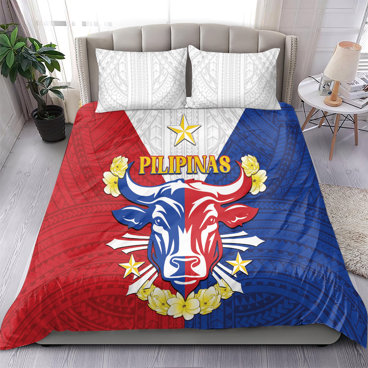 Philippines Independence Day Bedding Set Maligayang Araw ng Kalayaan Filipino Carabao