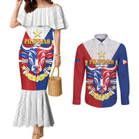 Personalised Philippines Independence Day Couples Matching Mermaid Dress and Long Sleeve Button Shirt Maligayang Araw ng Kalayaan Filipino Carabao