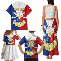 Personalised Philippines Independence Day Family Matching Tank Maxi Dress and Hawaiian Shirt Maligayang Araw ng Kalayaan Filipino Carabao