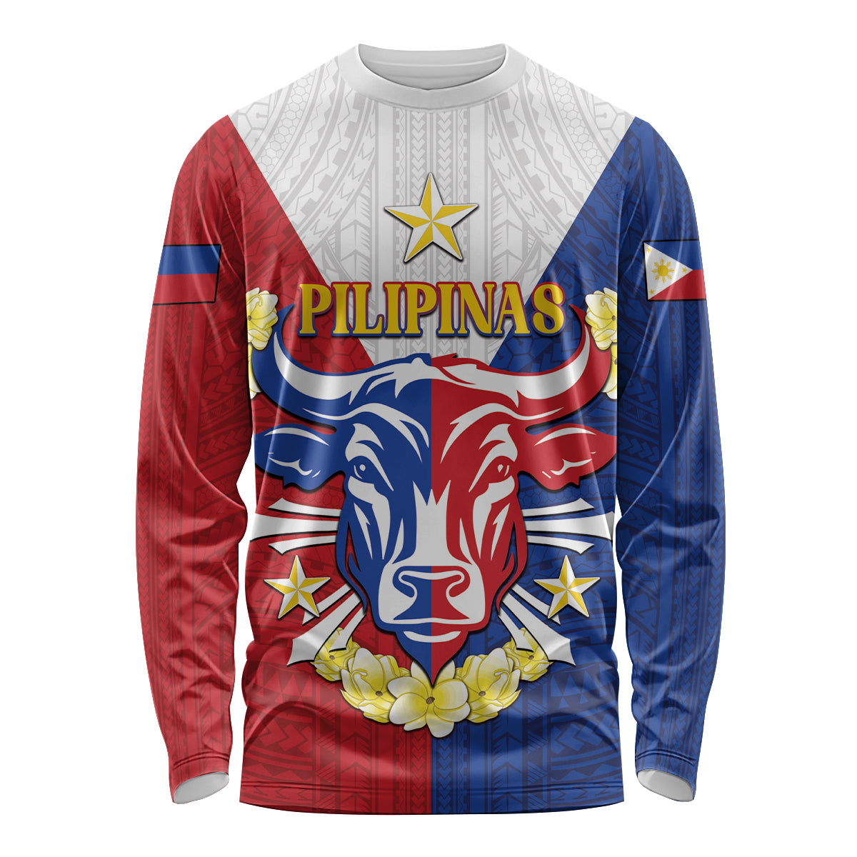 Personalised Philippines Independence Day Long Sleeve Shirt Maligayang Araw ng Kalayaan Filipino Carabao