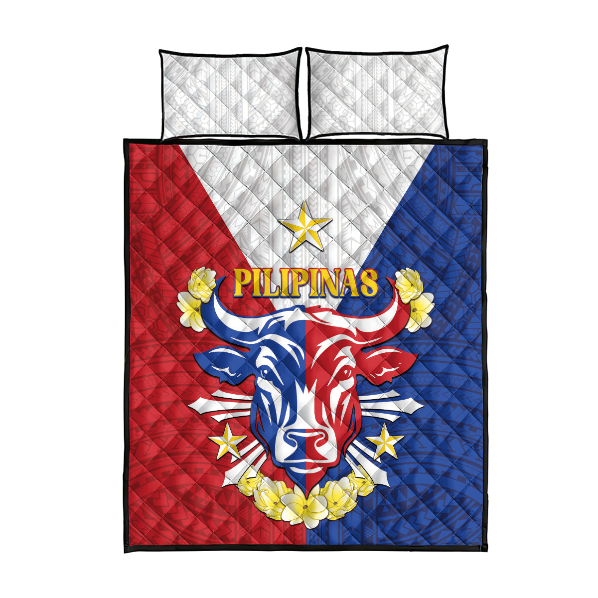 Philippines Independence Day Quilt Bed Set Maligayang Araw ng Kalayaan Filipino Carabao