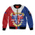 Personalised Philippines Independence Day Sleeve Zip Bomber Jacket Maligayang Araw ng Kalayaan Filipino Carabao