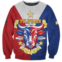 Personalised Philippines Independence Day Sweatshirt Maligayang Araw ng Kalayaan Filipino Carabao