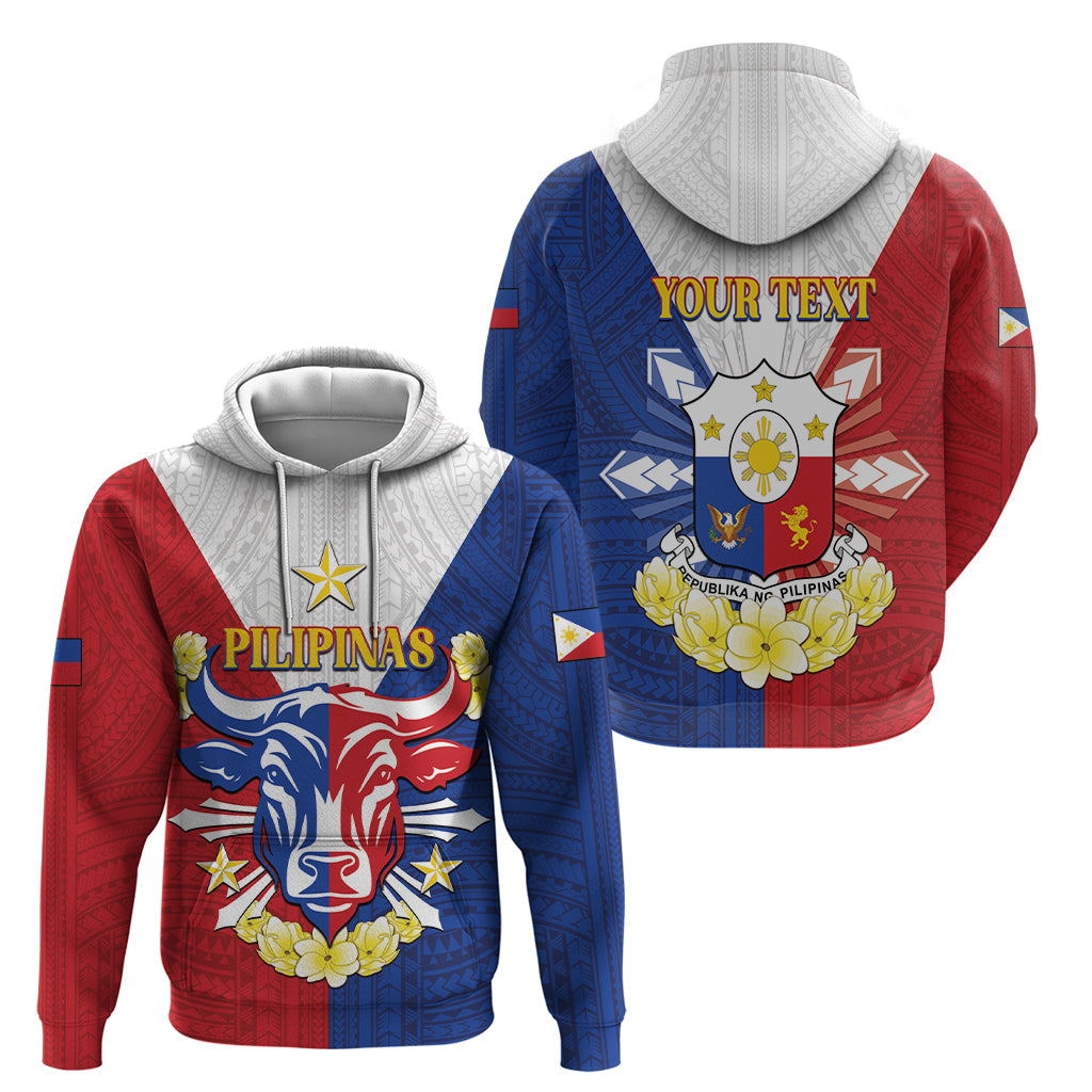 Personalised Philippines Independence Day Zip Hoodie Maligayang Araw ng Kalayaan Filipino Carabao